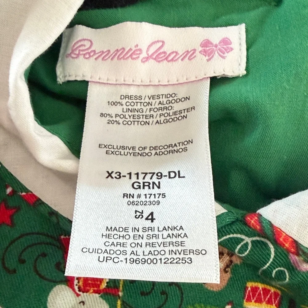 Green Holiday Kids Dress